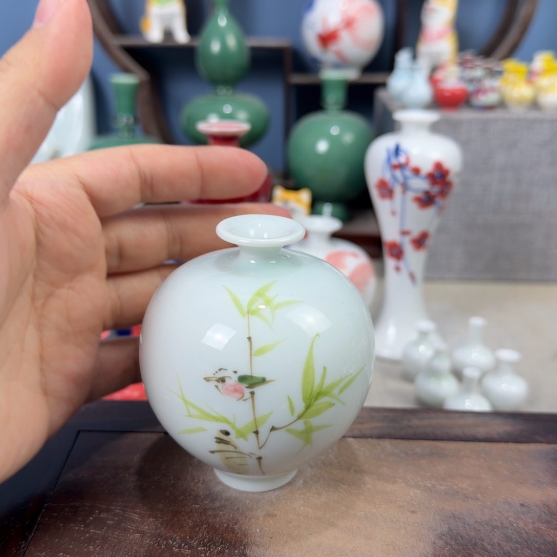 陶瓷手工小花器摆件