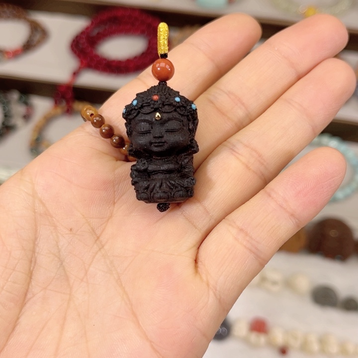 降真香吊坠降真香度母吊坠