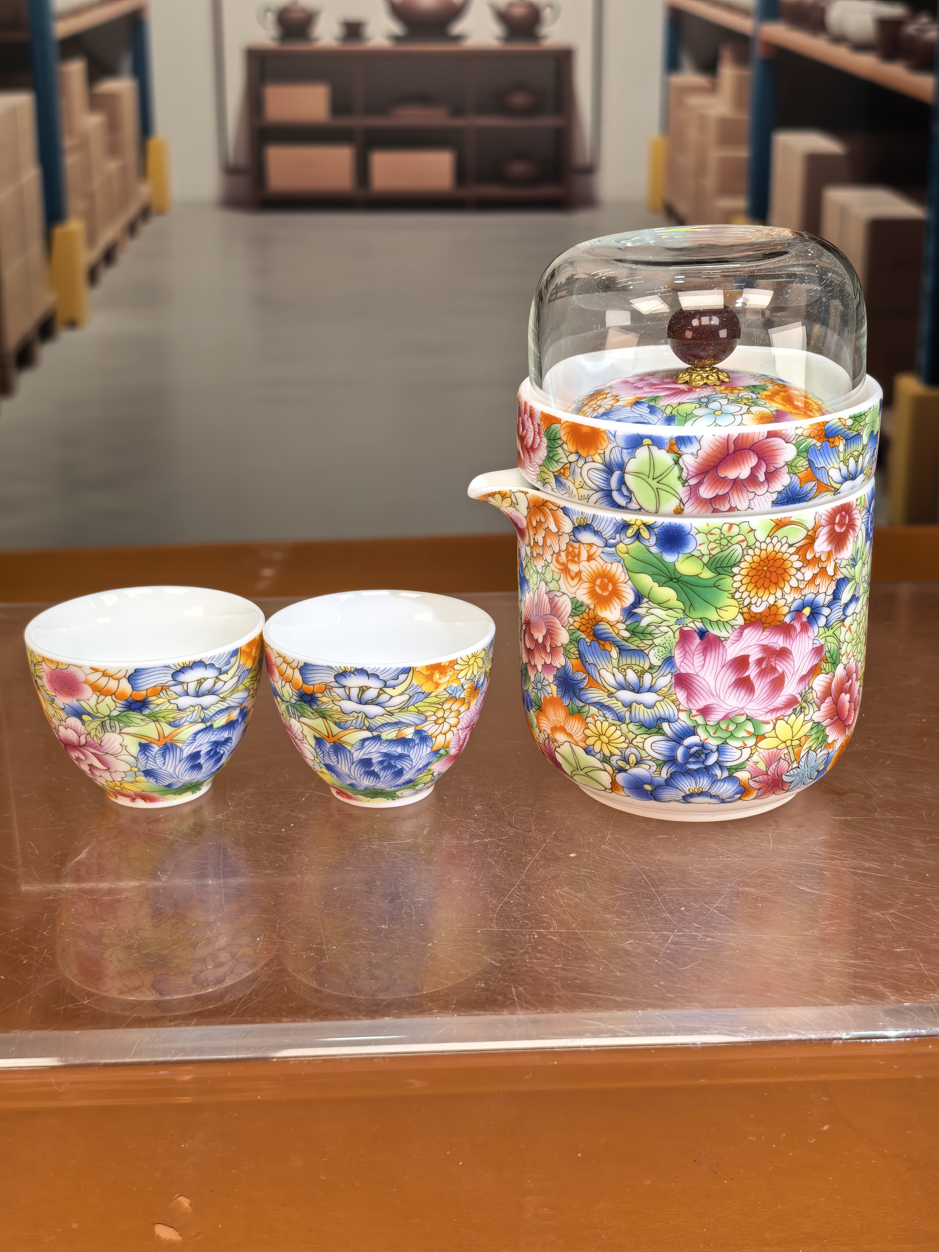 Y5570万花快客杯-珐琅彩