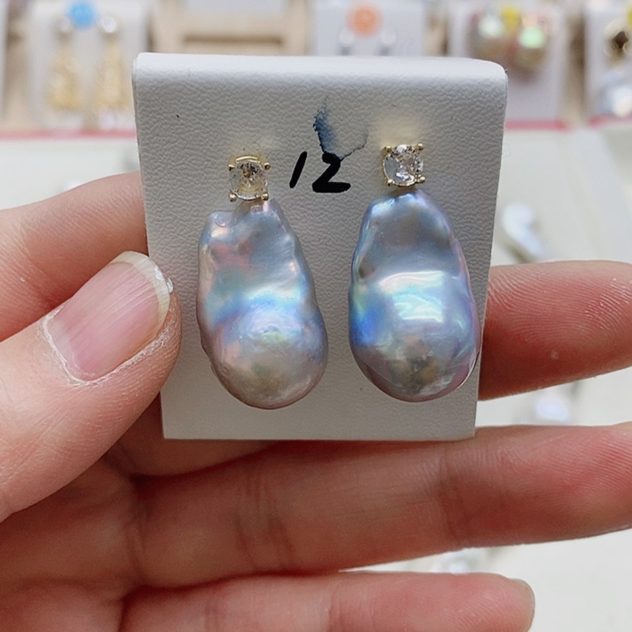 【闪购商品】淡水珍珠耳饰银S925镶嵌