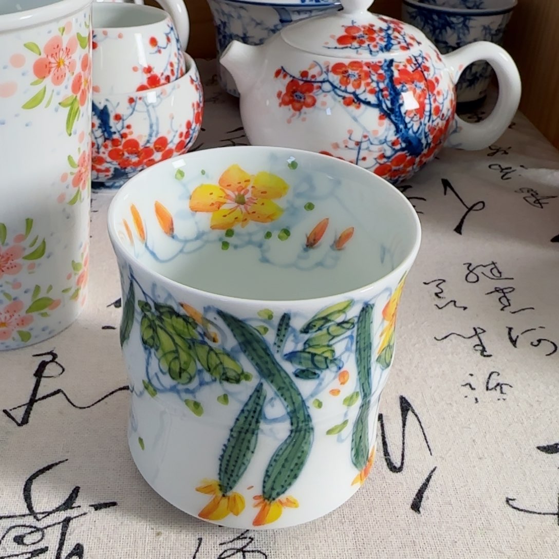 景德镇釉下青花五彩手绘