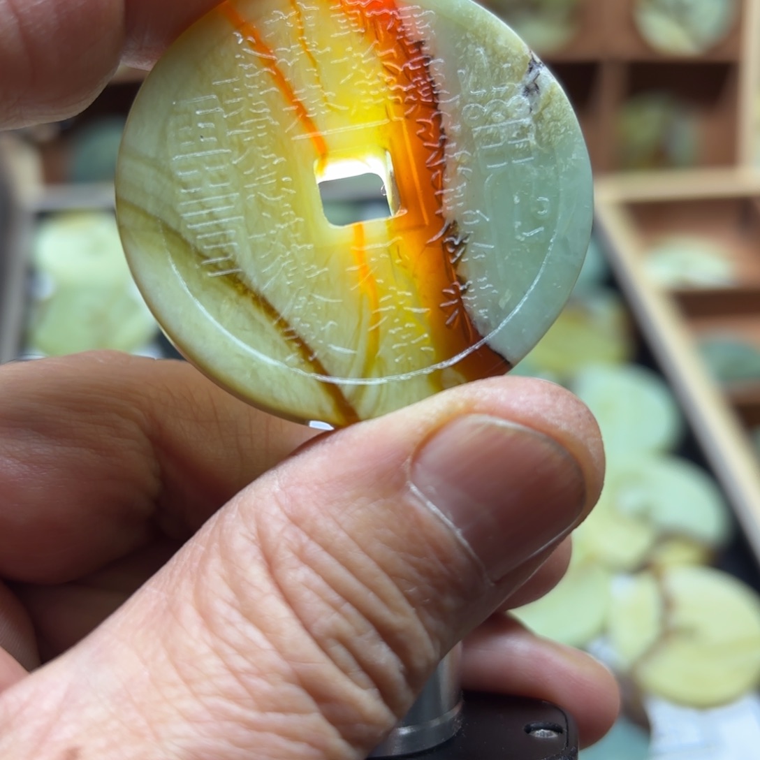 岫玉岫玉山鬼未镶嵌