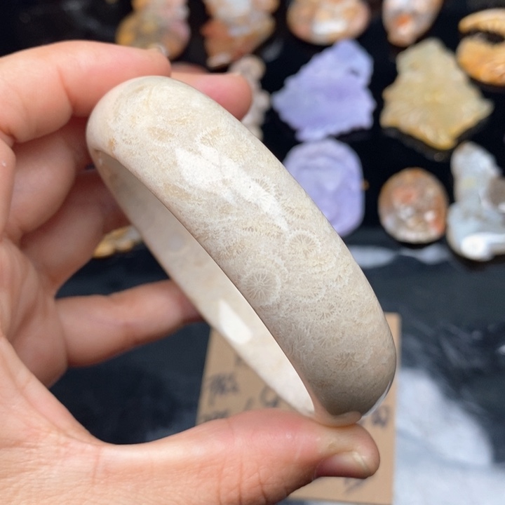 硅化珊瑚（珊瑚玉）手镯未镶嵌62