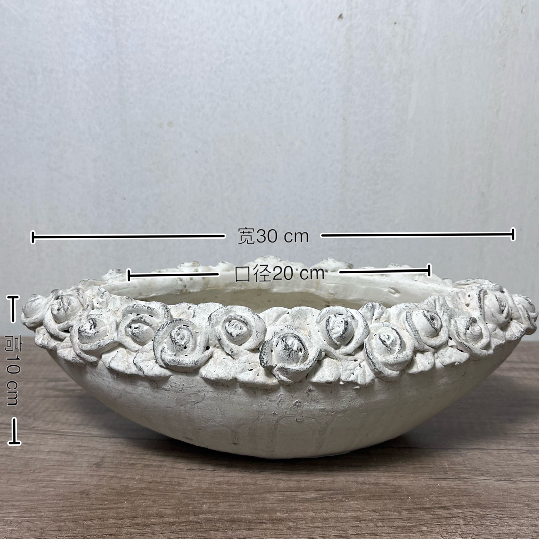 玫瑰花椭圆船造型花盆