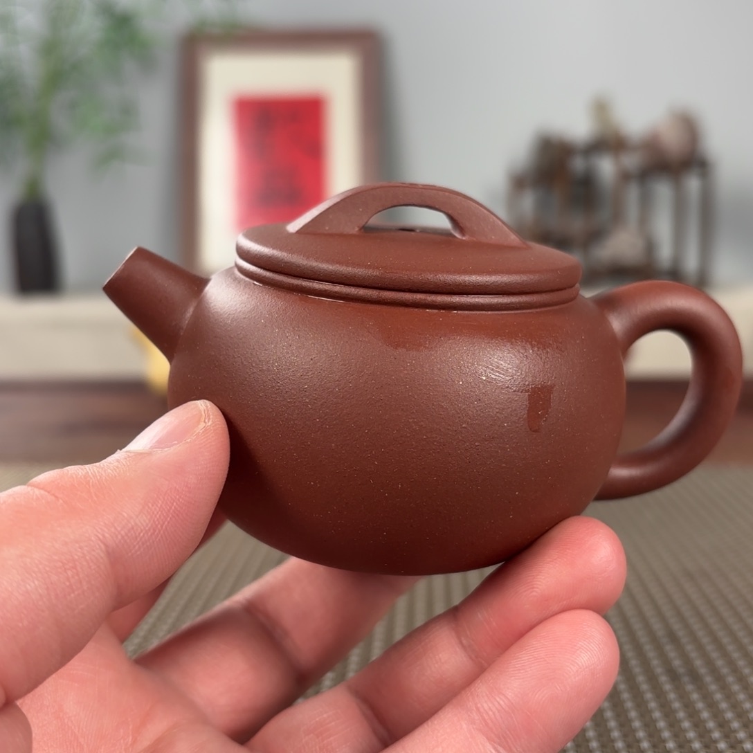 紫砂茶壶中****筑黄龙山原矿紫砂壶150