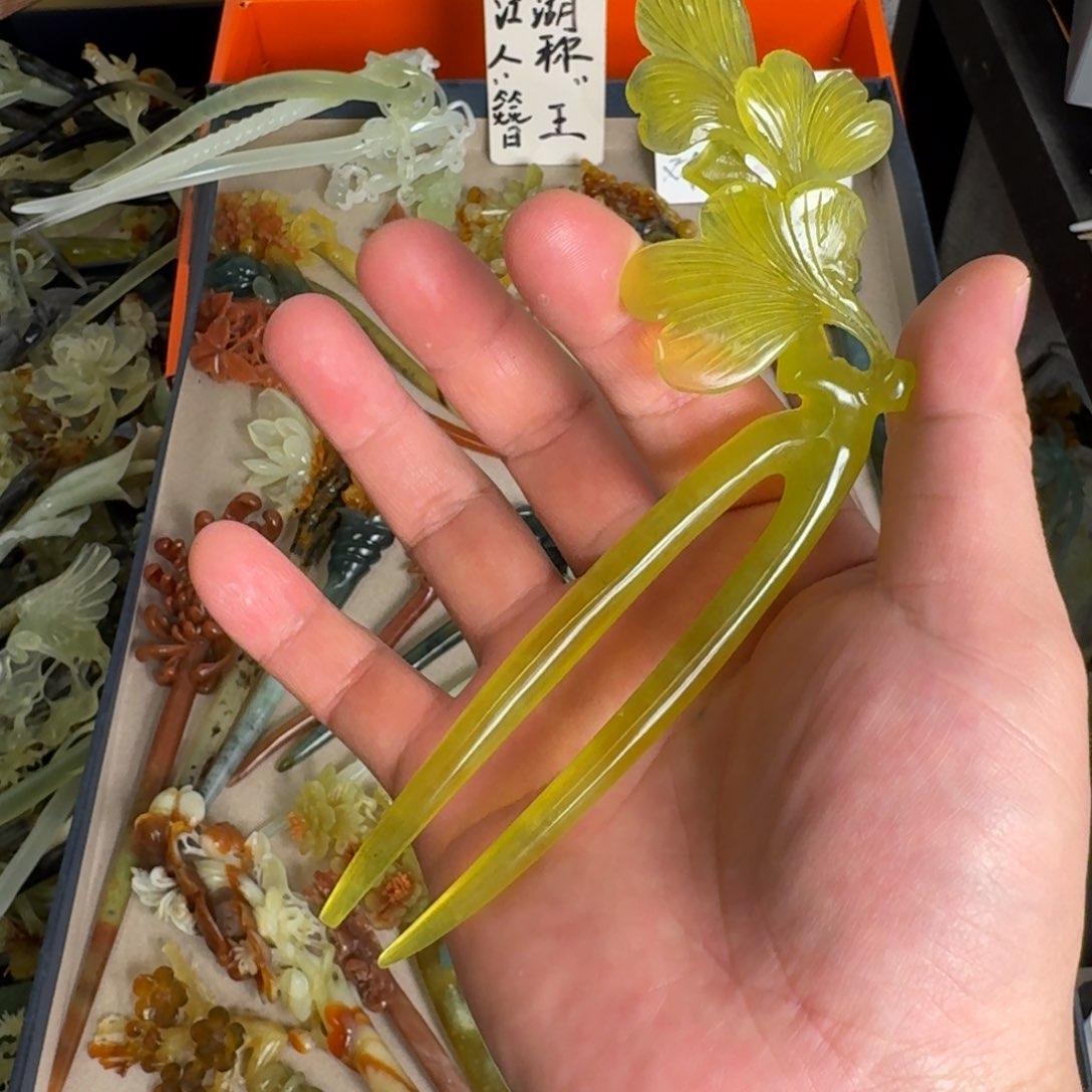 岫玉发饰未镶嵌明君玉簪贼拉好看