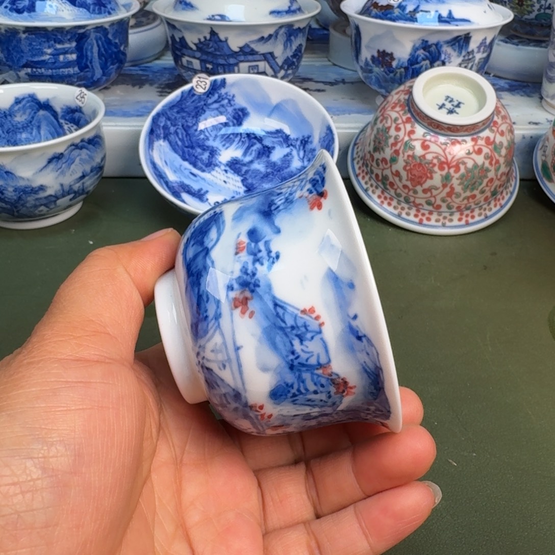 瓷景德镇纯手绘茶具圆圆206