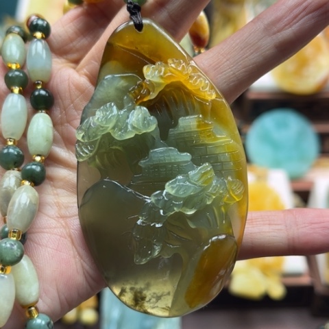 岫玉挂件未镶嵌挂件