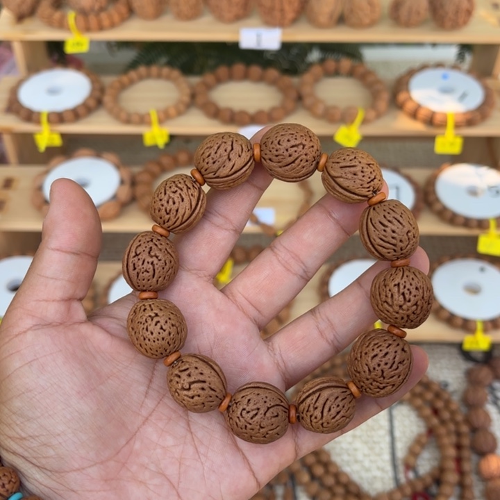 桃木钱袋子桃核手串