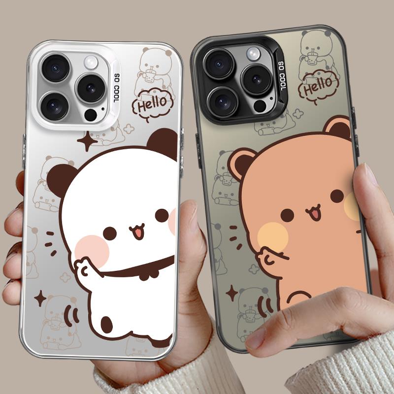 适用一二布布情侣款高级感任意机型hello你好可爱卡通个性手机壳