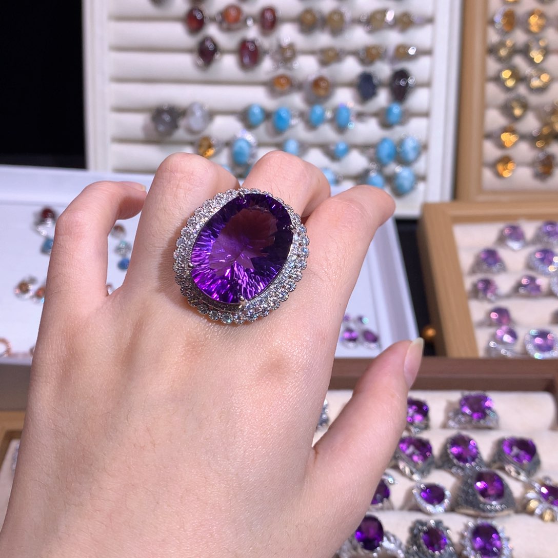 【闪购商品】水晶戒指银S925镶嵌本*戒指