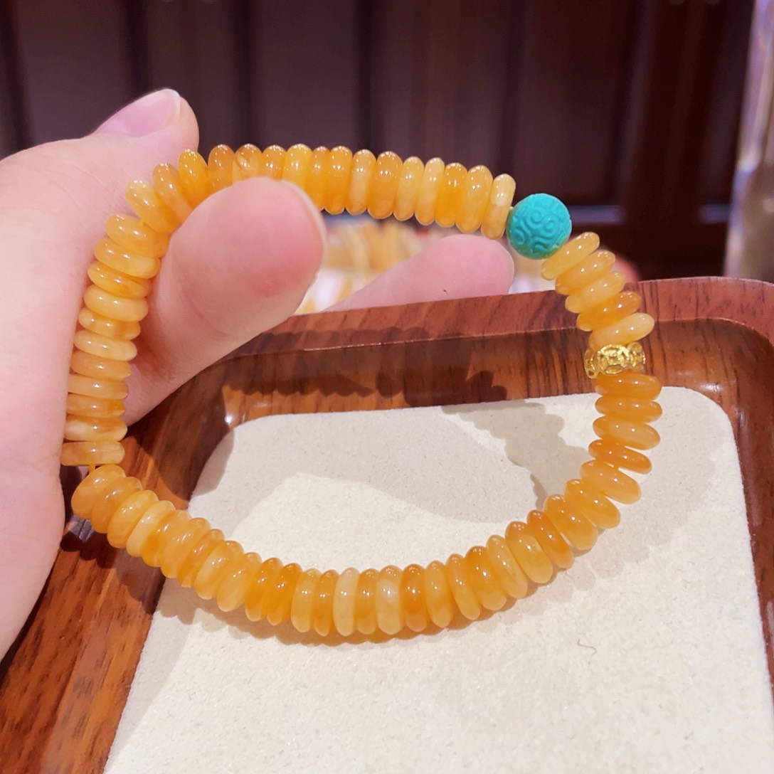 未镶嵌蜜蜡手链手串