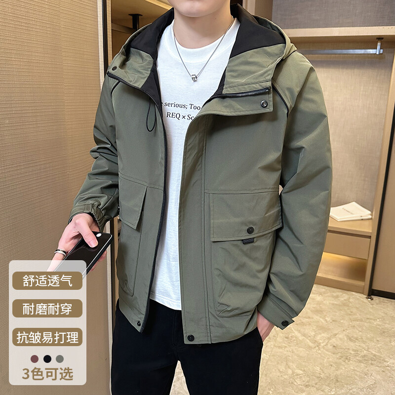 TUCANO/啄木鳥男士连帽防风夹克时尚休闲百搭显瘦潮流外套