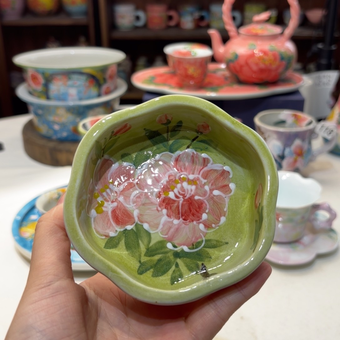 景德镇手绘高温釉下彩陶瓷茶具
