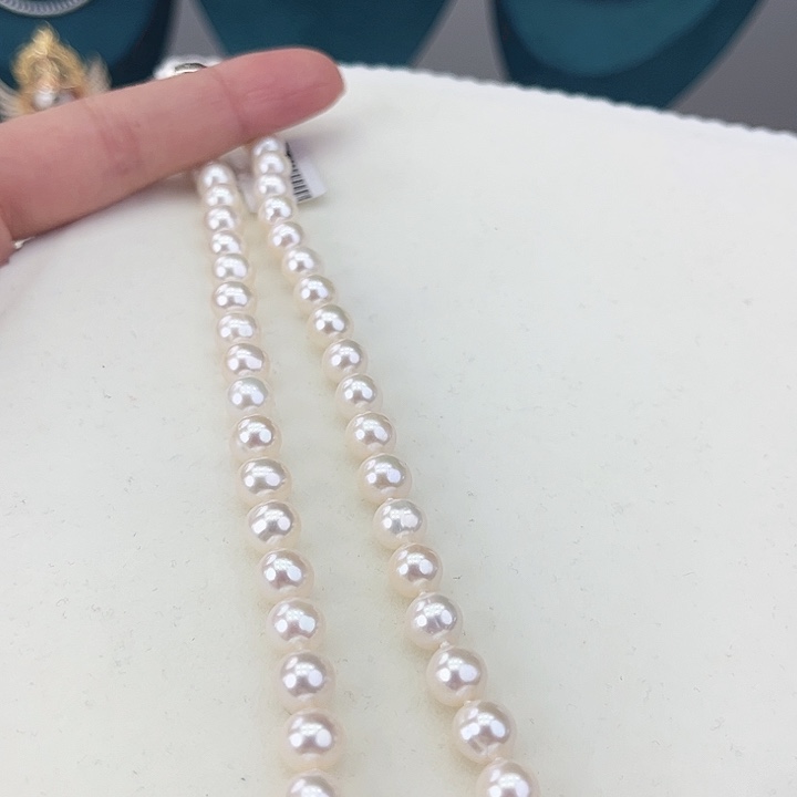 淡水珍珠颈饰银S925镶嵌卡8炫彩高品