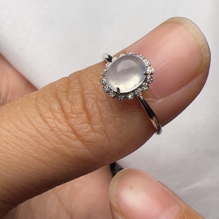 翱***翔翡翠18K金镶嵌戒指