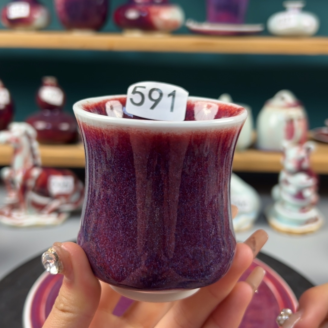 瓷片微瑕主人杯纯手工