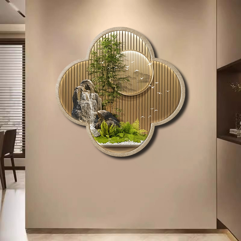 D294竹报平安玄关画入户门迎面墙画正对门玄关画装饰画玄关捡漏1