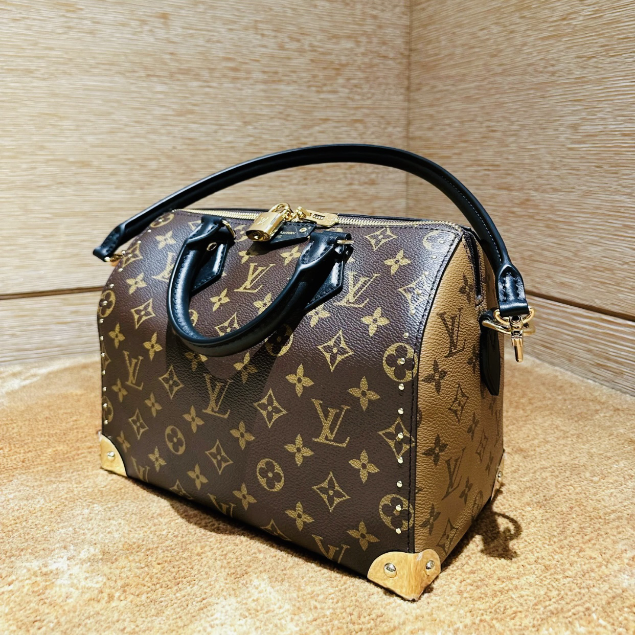 未使用 LouisVuitton/路易威登 speedy trunk 25单肩包 全套