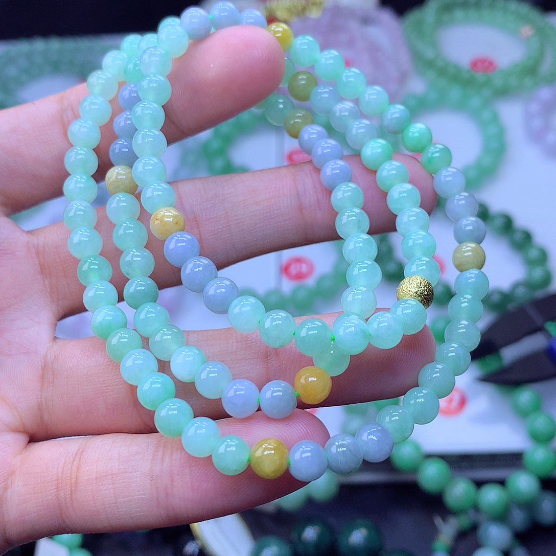 翡翠未镶嵌毛衣链