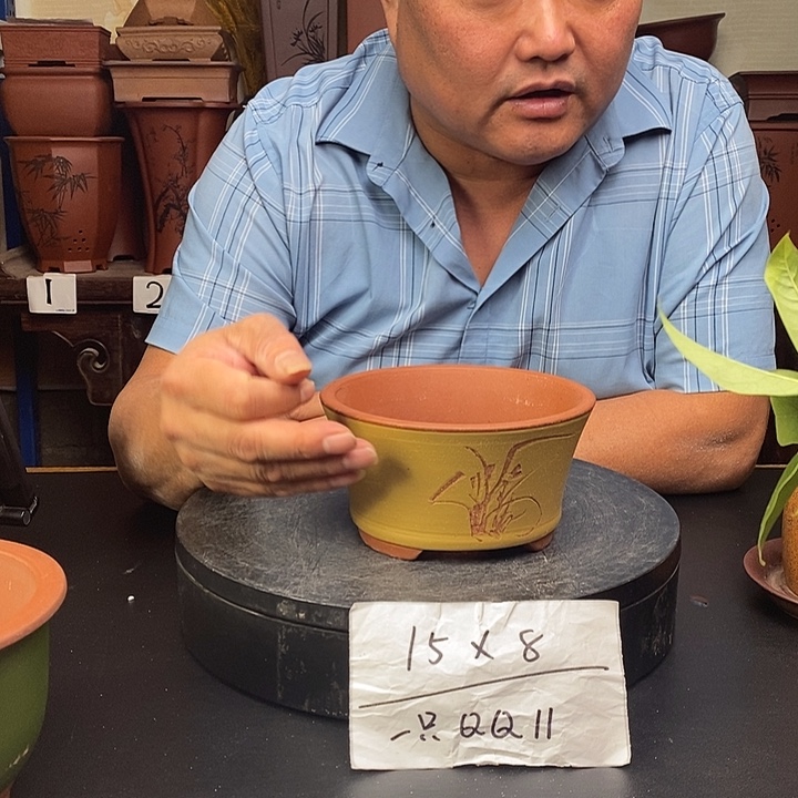 紫砂花盆货号一只QQ11