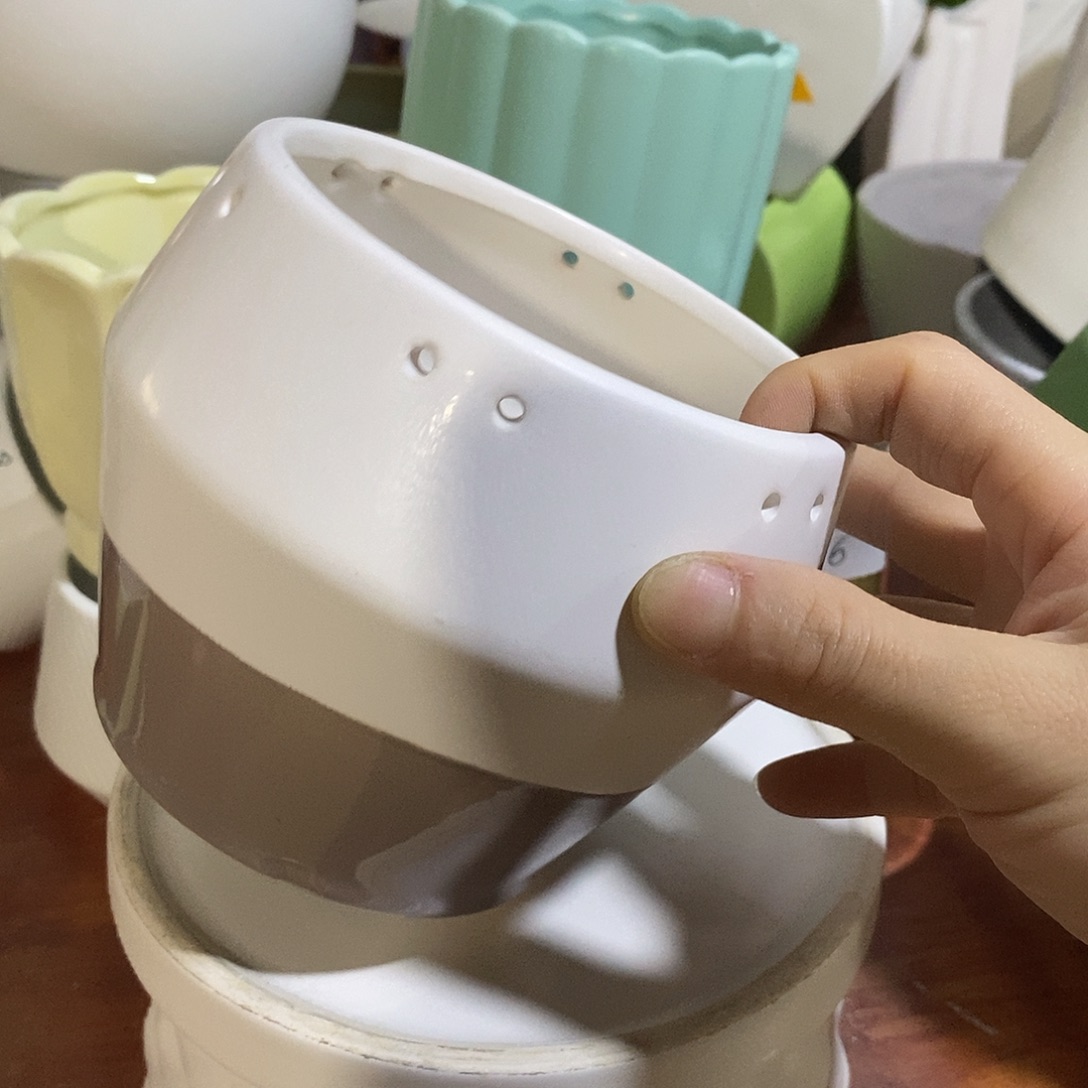 杯子陶陶盆有孔 瑕疵介意勿拍