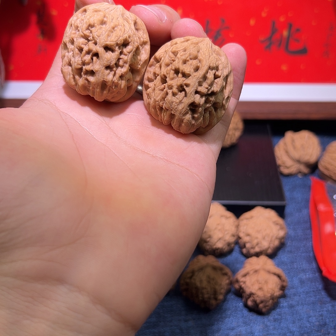 吊坠文玩核桃37全品西北将军膀一对