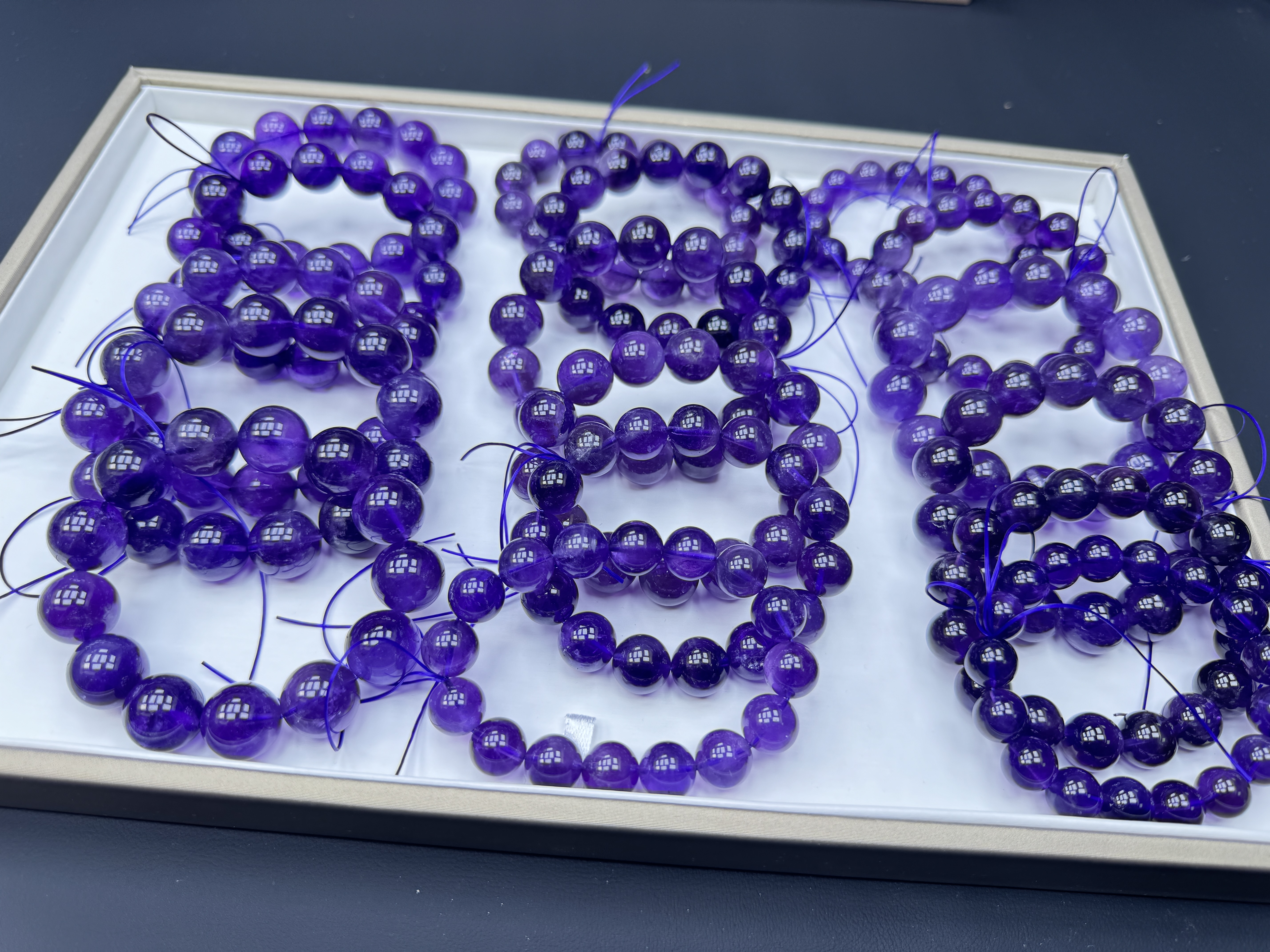 （链接）可塘天然水晶源头工厂彩宝珠串手链女款请移步直播间挑选