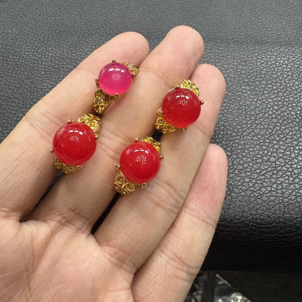 血胆金莲蛋面戒指多样性发一v1414