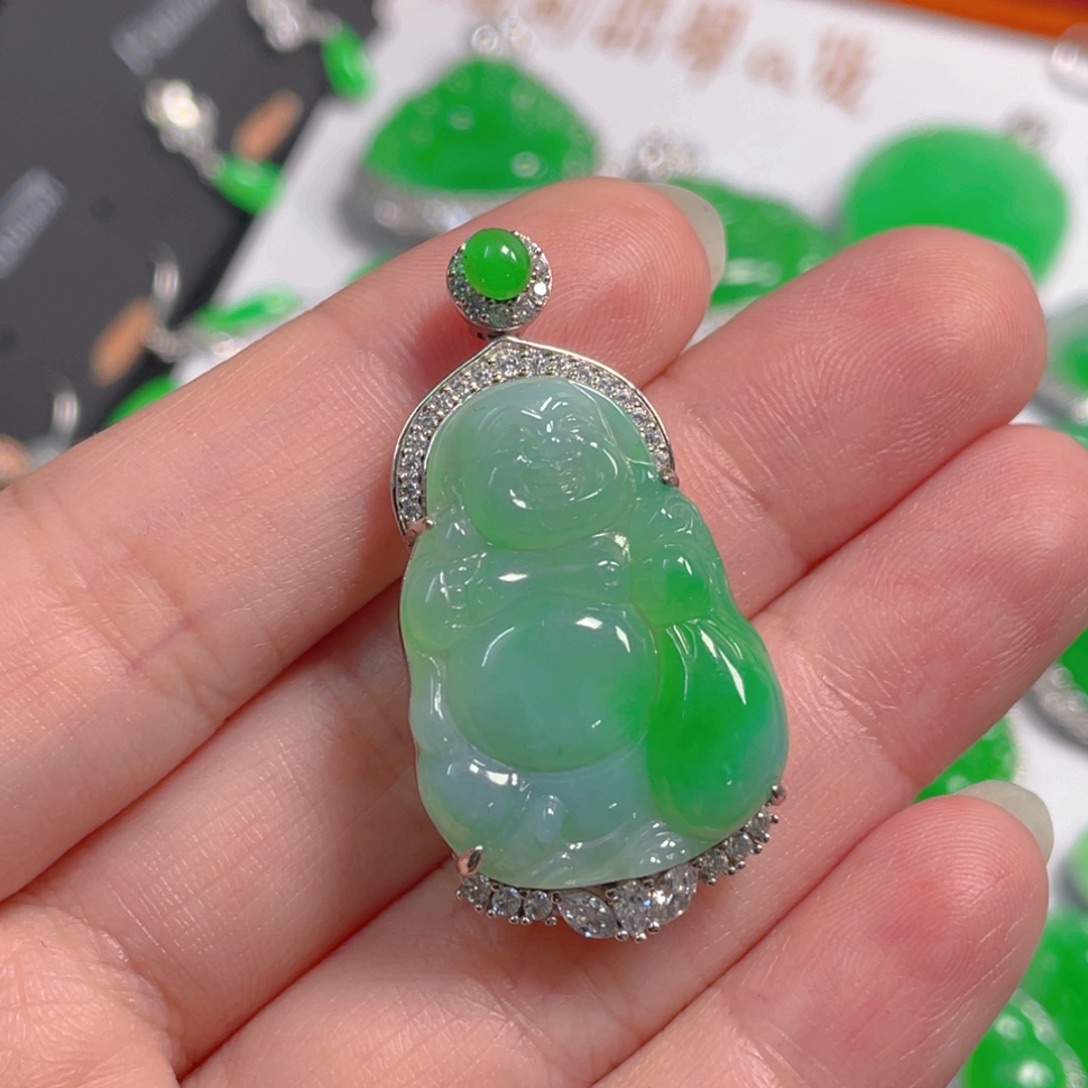 M***何翡翠银S925镶嵌吊坠(不含链)