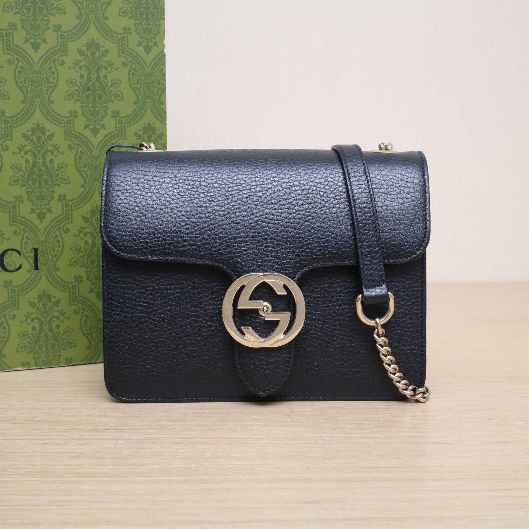 95新 GUCCI/古驰 【娇】斜挎包 风琴包 小号 20 黑色 P235094953