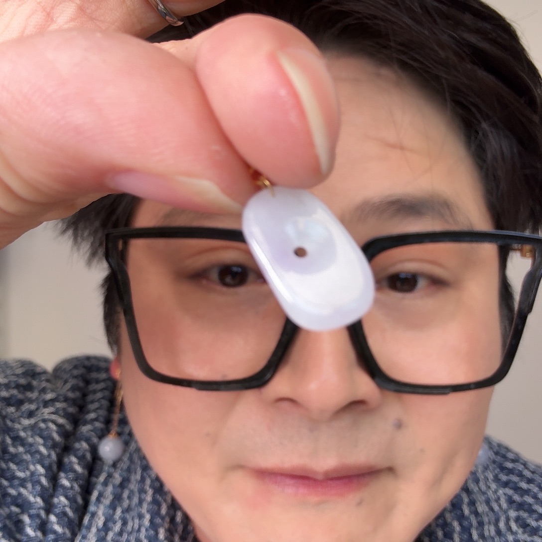 翡翠18K金镶嵌颈饰一件