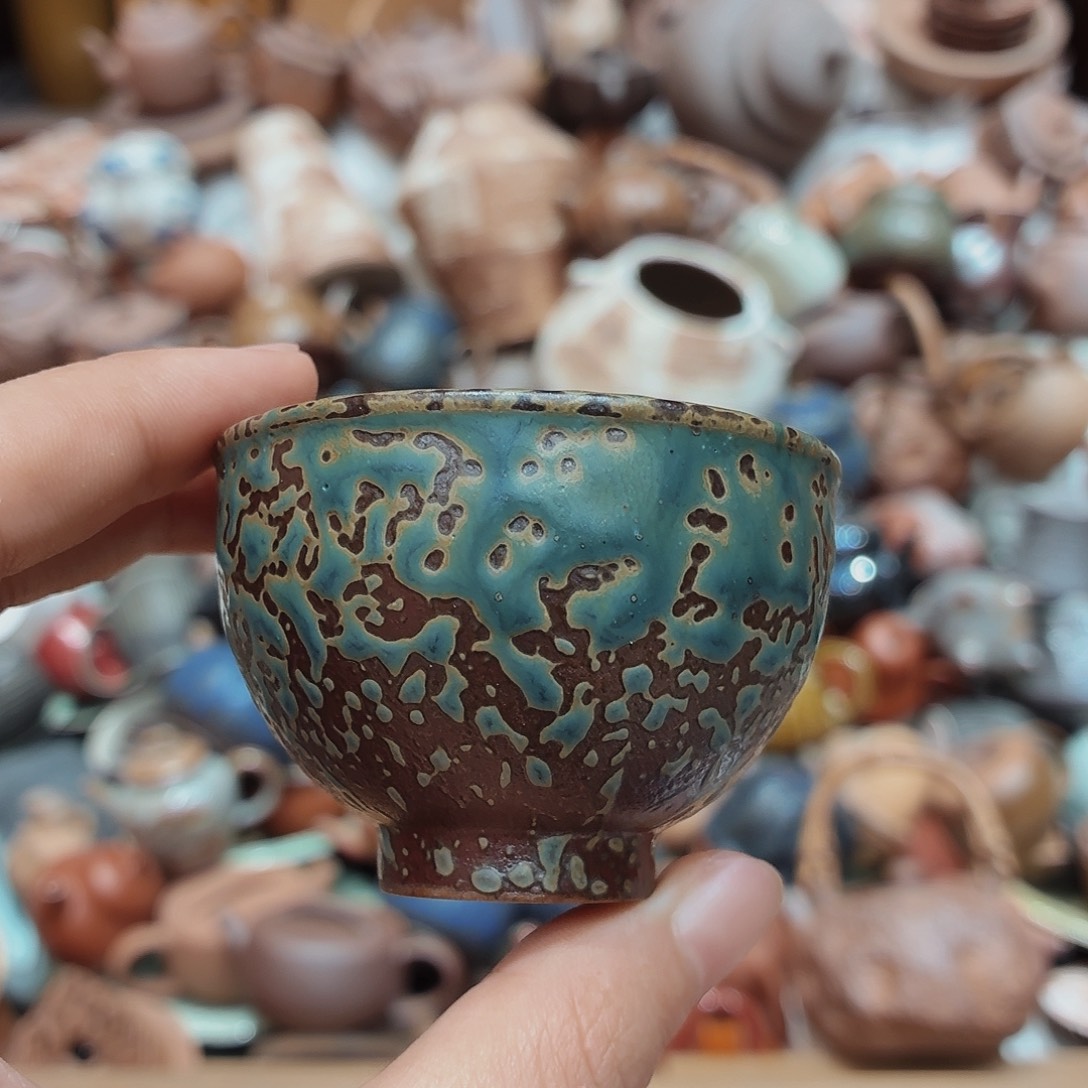 柴烧老岩泥高温茶器皿