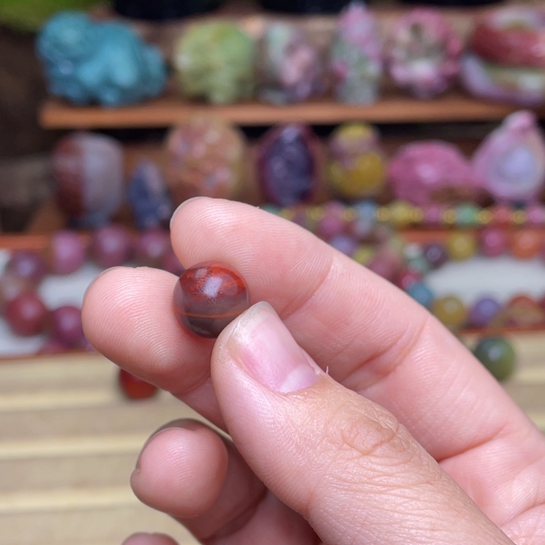 玛瑙/玉髓珠宝半成品未镶嵌好**✨盐源玛瑙包浆珠