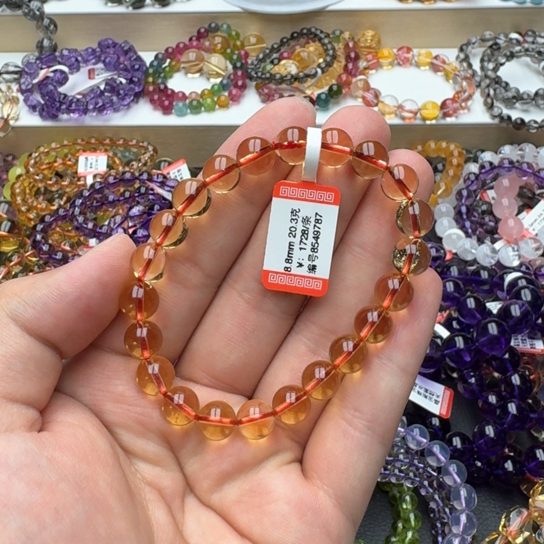 黄晶手链未镶嵌黄水晶