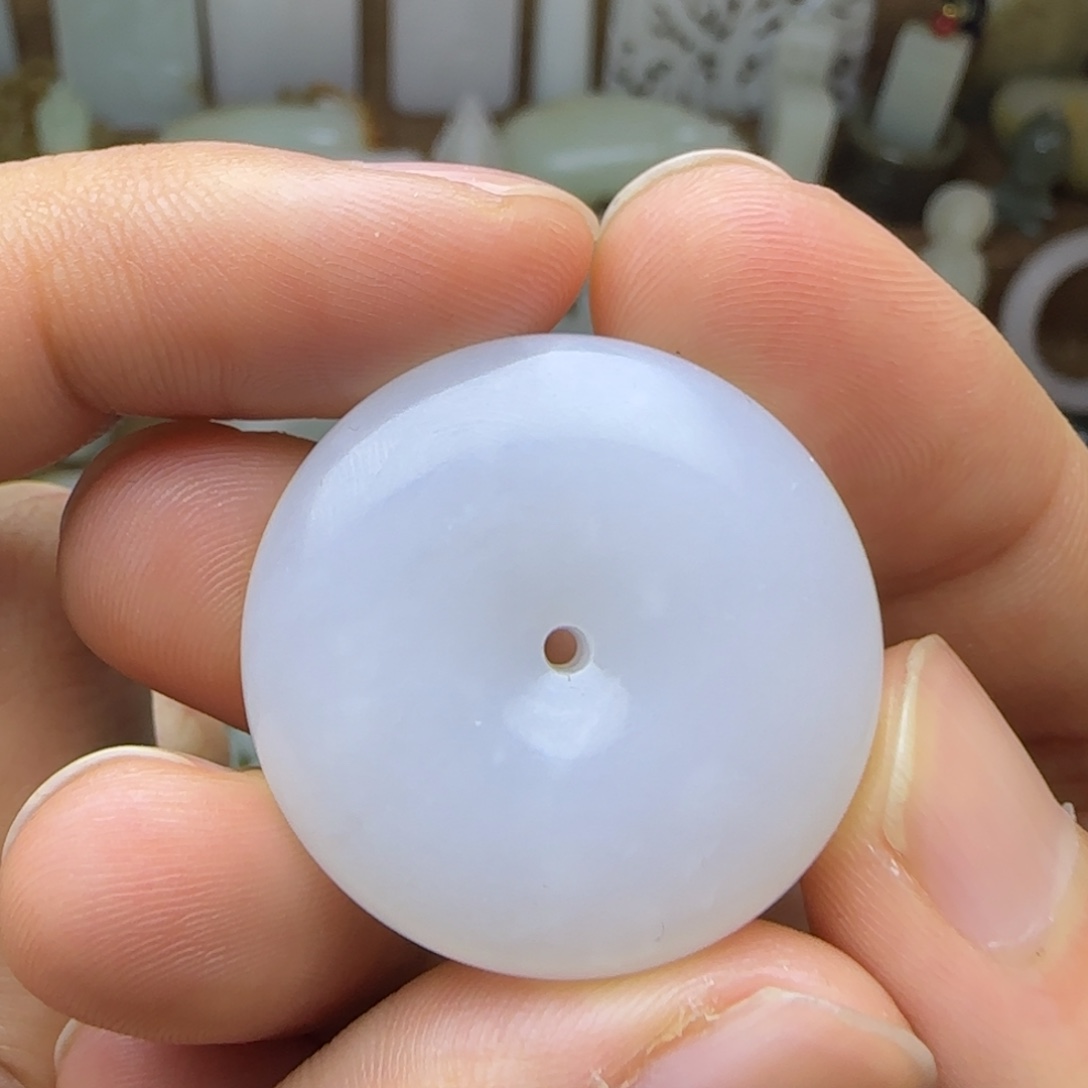 和田玉未镶嵌挂件平安扣