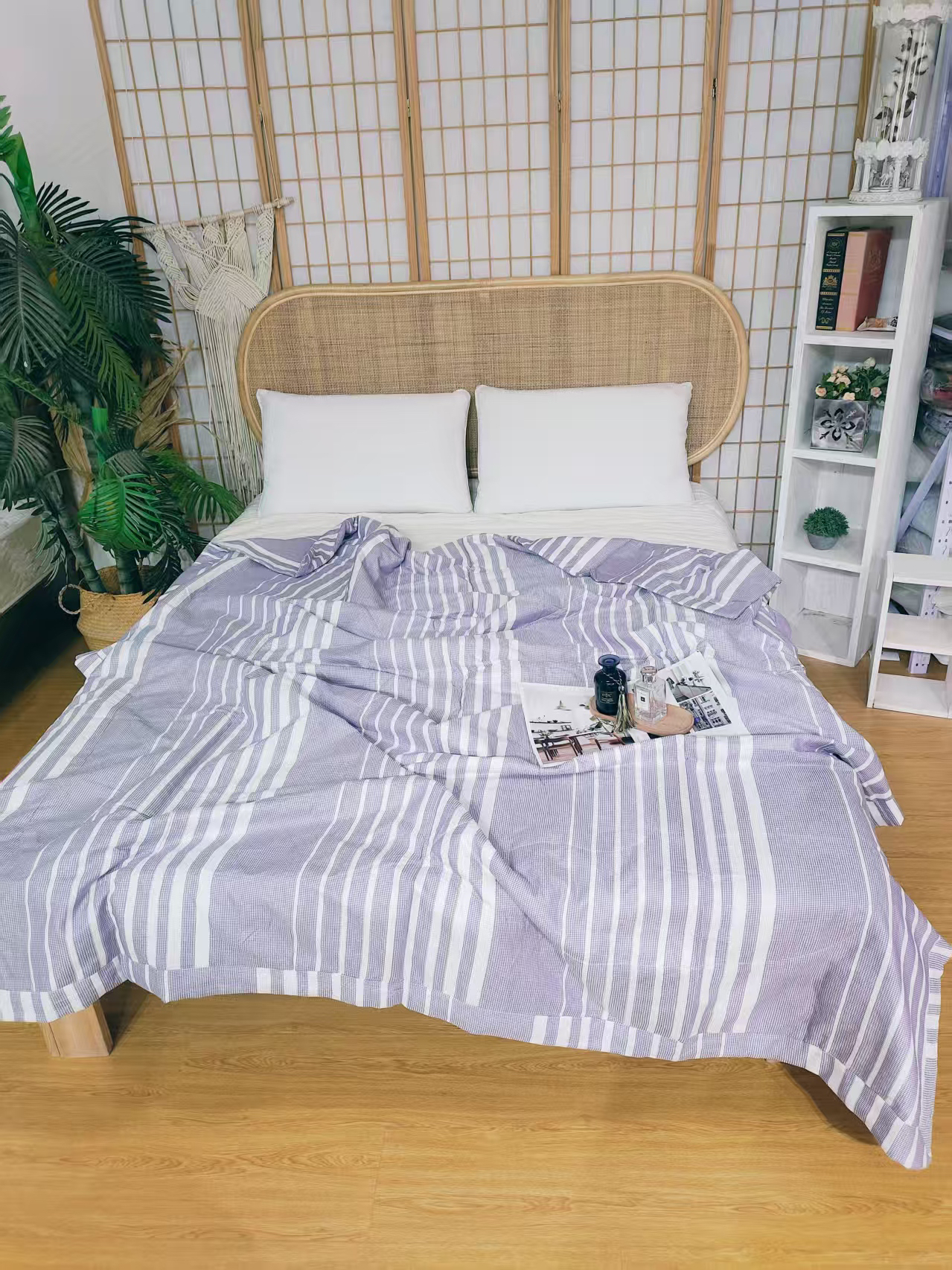 纯棉小蜂巢夏凉被双人200*230微瑕～Y301