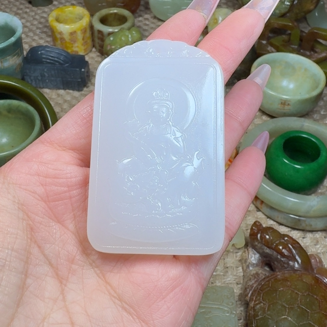 吊坠白玉菩提挂件