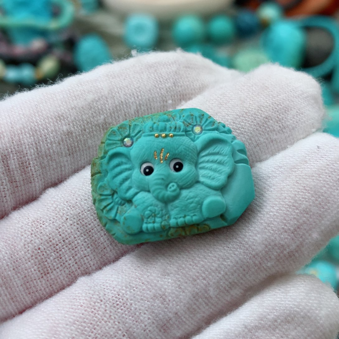 绿松石未镶嵌珠宝半成品