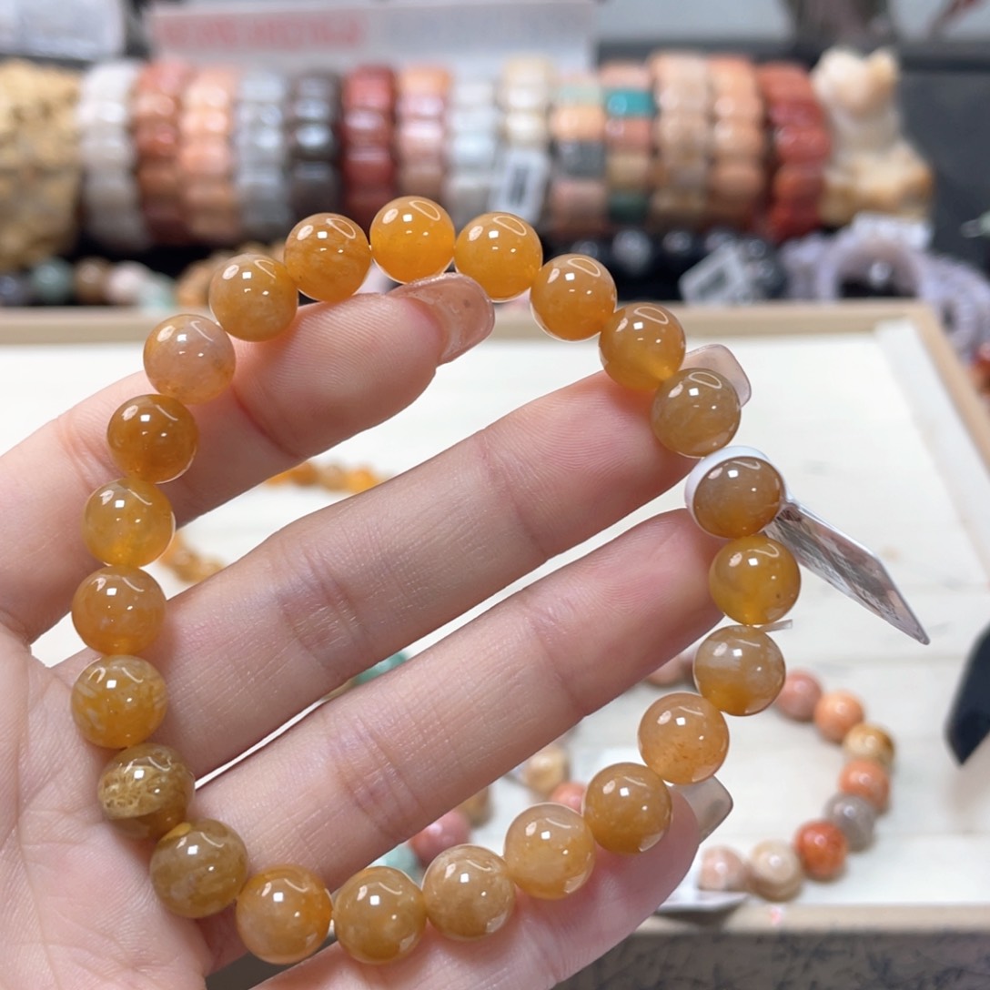 硅化珊瑚（珊瑚玉）未镶嵌手链妥*?051