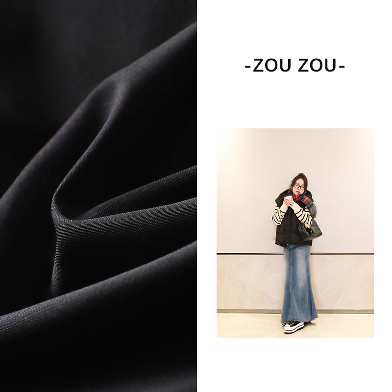 邹邹小个子新品 百搭90白鹅绒羽绒马甲女冬休闲短款保暖连帽外套