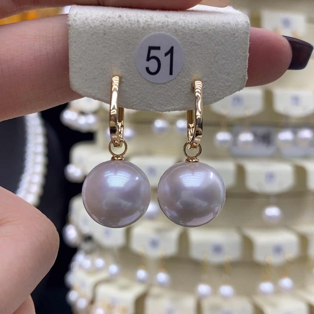 耳饰淡水珍珠银S925镶嵌