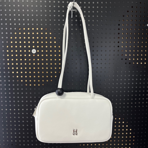 简约风拉链纯色通勤风双根单肩包腋下夏季防水肩包