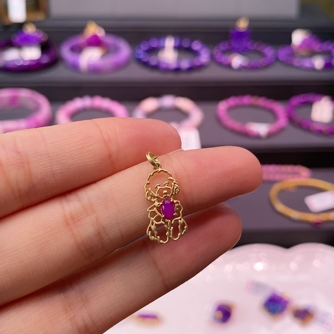 苏纪石（舒俱来）18K金镶嵌吊坠(不含链)