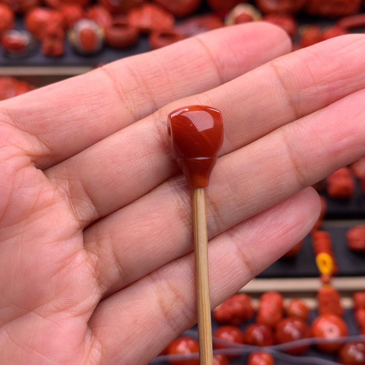 【闪购商品】南红玛瑙奶嘴三通10mm未镶嵌