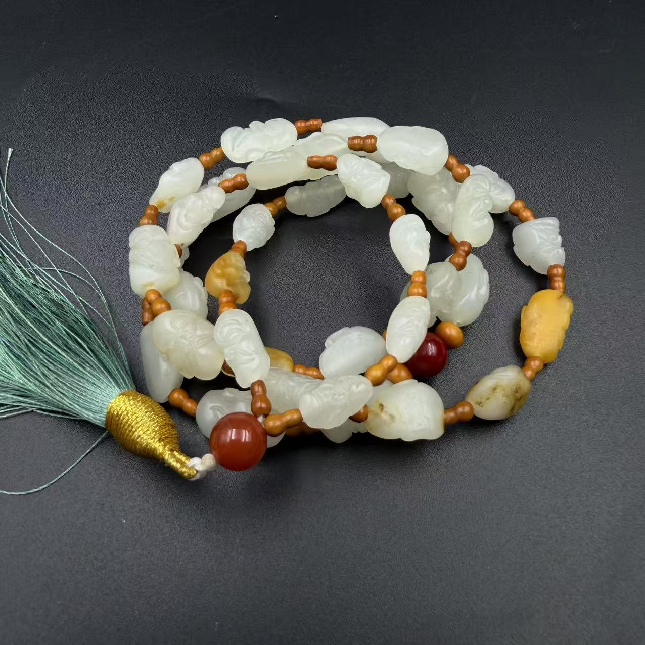 GWC-1119晚009和田玉佛头项链