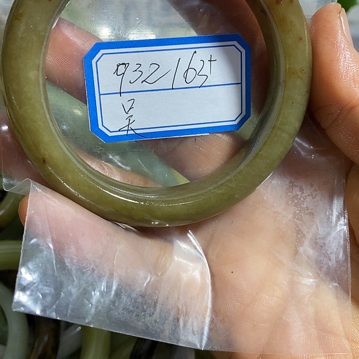 小***、岫玉银S925镶嵌手镯