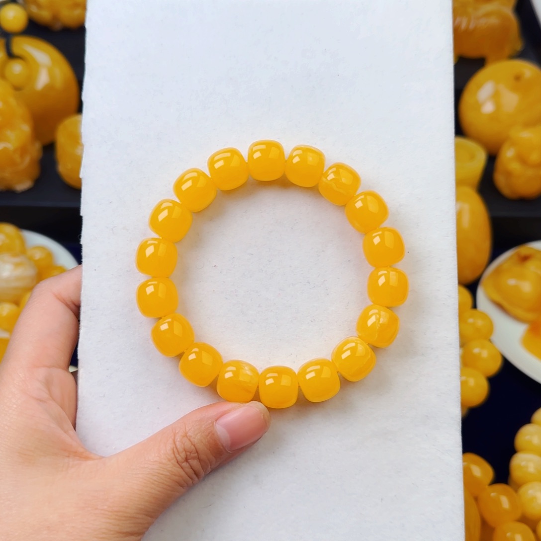 琥珀颈饰未镶嵌C****龍同料手串13