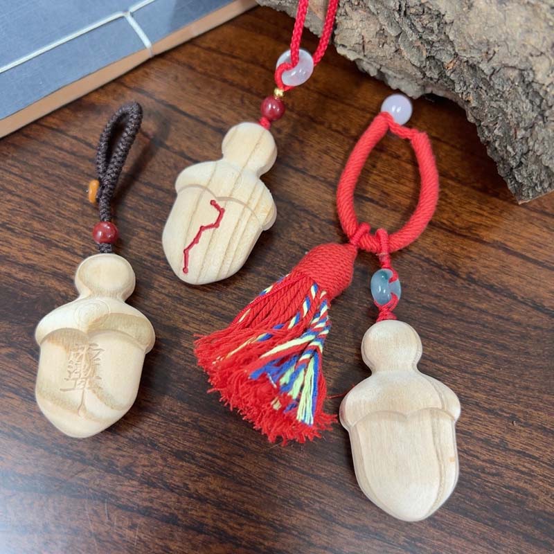 老山桃木剑吊坠老桃木小肥刀桃木剑包包挂件学生桃木包挂件