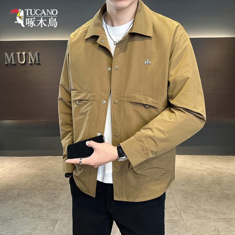 TUCANO/啄木鳥春秋时尚潮流翻领夹克男宽松百搭外套休闲上衣2715